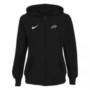 Wholesale Cheap Women's Buffalo Bills Stadium Rally Full Zip Hoodie Black