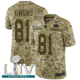 Wholesale Cheap Nike 49ers #81 Jordan Matthews Camo Super Bowl LIV 2020 Men\'s Stitched NFL Limited 2018 Salute To Service Jersey