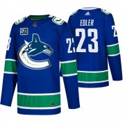 Wholesale Cheap Men's Vancouver Canucks #23 Alexander Edler Adidas Blue 2019-20 Home Authentic NHL Jersey