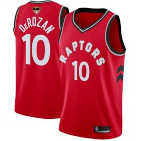 Wholesale Cheap Raptors #10 DeMar DeRozan Red 2019 Finals Bound Basketball Swingman Icon Edition Jersey