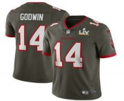 Wholesale Cheap Men's Tampa Bay Buccaneers #14 Chris Godwin Grey 2021 Super Bowl LV Vapor Untouchable Stitched Nike Limited NFL Jersey