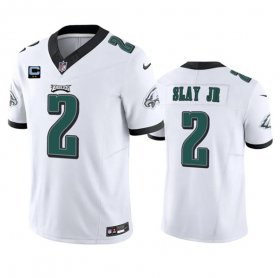 Wholesale Cheap Men\'s Philadelphia Eagles #2 Darius Slay JR White 2023 F.U.S.E. With 2-Star C Patch Vapor Untouchable Limited Football Stitched Jersey