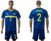 Wholesale Cheap Bosnia Herzegovina #2 Cocalic Home Soccer Country Jersey