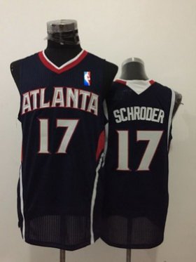 Wholesale Cheap Men\'s Atlanta Hawks #17 Dennis Schroder Navy Blue Swingman Jersey