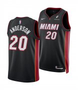 Cheap Men's Miami Heat #20 Kyle Anderson Black 2025 Icon Edition Swingman Stitched Basketball Jersey