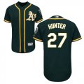 Wholesale Cheap Athletics #27 Catfish Hunter Green Flexbase Authentic Collection Stitched MLB Jersey