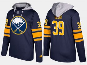 Wholesale Cheap Sabres #39 Dominik Hasek Blue Name And Number Hoodie