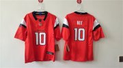 Cheap Women's Denver Broncos #10 Bo Nix Orange 2024 F.U.S.E. Alternate Stitched Jersey(Run Small)