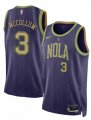 Cheap Men's New Orleans Pelicans #3 CJ McCollum Purple 2024-25 City Ediiton Stitched Basketball Jersey