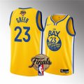 Wholesale Cheap Men's Golden State Warriors #23 Draymond Green Yellow 2022 Finals Stitched Jersey