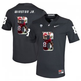 Wholesale Cheap Washington State Cougars 8 Easop Winston Jr. Black Fashion College Football Jersey