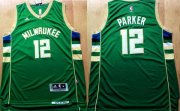 Wholesale Cheap Men's Milwaukee Bucks #12 Jabari Parker Revolution 30 Swingman 2015 New Green Jersey