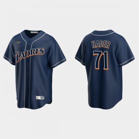 Wholesale Cheap Mens San Diego Padres #71 Josh Hader Nike Navy Cooperstown Collection Jersey