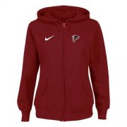 Wholesale Cheap Women's Nike Atlanta Falcons Ladies Tailgater Full Zip Hoodie Red