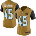 Wholesale Cheap Nike Jaguars #45 K'Lavon Chaisson Gold Women's Stitched NFL Limited Rush Jersey