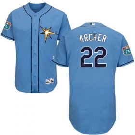 Wholesale Cheap Rays #22 Chris Archer Light Blue Flexbase Authentic Collection Stitched MLB Jersey