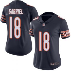 Wholesale Cheap Nike Bears #18 Taylor Gabriel Navy Blue Team Color Women\'s Stitched NFL Vapor Untouchable Limited Jersey