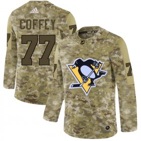 Wholesale Cheap Adidas Penguins #77 Paul Coffey Camo Authentic Stitched NHL Jersey