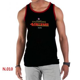 Wholesale Cheap Men\'s Nike NFL San Francisco 49ers Sideline Legend Authentic Logo Tank Top Black_1