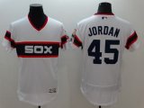 Wholesale Cheap White Sox #45 Michael Jordan White Flexbase Authentic Collection Stitched MLB Jersey