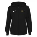 Wholesale Cheap Nie New Orleans Saints Ladies Tailgater Full Zip Hoodie Black