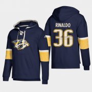 Wholesale Cheap Nashville Predators #36 Zac Rinaldo Navy adidas Lace-Up Pullover Hoodie