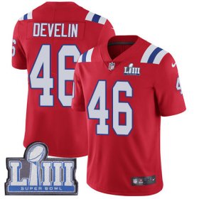 Wholesale Cheap Nike Patriots #46 James Develin Red Alternate Super Bowl LIII Bound Youth Stitched NFL Vapor Untouchable Limited Jersey