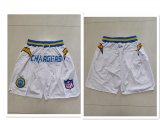 Wholesale Men's Los Angeles Chargers White Just Don Swingman Shorts