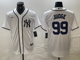 Cheap Men\'s New York Yankees #99 Aaron Judge White Fashion Cool Base Jersey