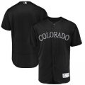 Wholesale Cheap Colorado Rockies Blank Majestic 2019 Players' Weekend Flex Base Authentic Team Jersey Black