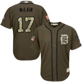 Wholesale Cheap Tigers #17 Denny McLain Green Salute to Service Stitched MLB Jersey