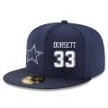 Wholesale Cheap Dallas Cowboys #33 Tony Dorsett Snapback Cap NFL Player Navy Blue with White Number Stitched Hat