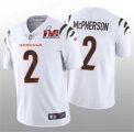 Wholesale Cheap Men's Cincinnati Bengals #2 Evan McPherson 2022 White Super Bowl LVI Vapor Limited Stitched Jersey