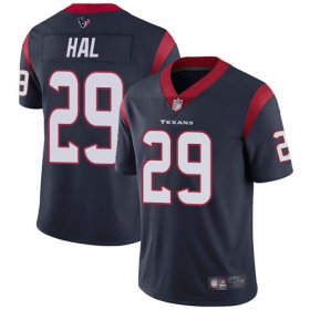 Wholesale Cheap Nike Texans #29 Andre Hal Navy Blue Team Color Men\'s Stitched NFL Vapor Untouchable Limited Jersey