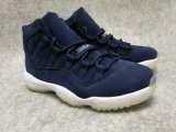 Wholesale Cheap Air Jordan 11 Jeter Re2pect Navy Suede/Deep Blue-White