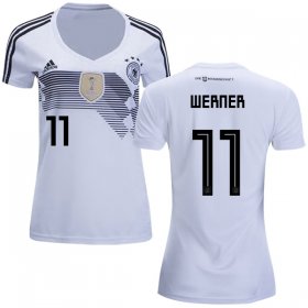 Wholesale Cheap Women\'s Germany #11 Werner White Home Soccer Country Jersey