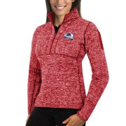 Wholesale Cheap Colorado Avalanche Antigua Women's Fortune 1/2-Zip Pullover Sweater Red