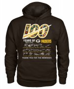 Wholesale Cheap Green Bay Packers 100 Seasons Memories Pullover Hoodie Brown