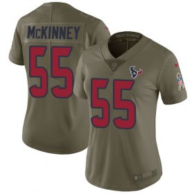 Wholesale Cheap Nike Texans #55 Benardrick McKinney Olive Women\'s Stitched NFL Limited 2017 Salute to Service Jersey