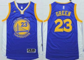 Wholesale Cheap Men\'s Golden State Warriors #23 Draymond Green Revolution 30 Swingman 2014 New Blue Jersey