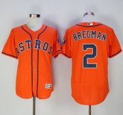 Wholesale Cheap Astros #2 Alex Bregman Orange Flexbase Authentic Collection Stitched MLB Jersey