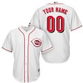 Wholesale Cheap Cincinnati Reds Majestic Cool Base Custom Jersey White