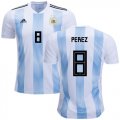 Wholesale Cheap Argentina #8 Perez Home Soccer Country Jersey