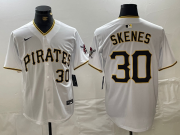 Cheap Men's Pittsburgh Pirates #30 Paul Skenes Nike White Home Limited Player Jersey