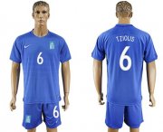 Wholesale Cheap Greece #6 Tziolis Away Soccer Country Jersey