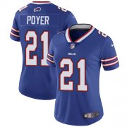 Wholesale Cheap Nike Bills #21 Jordan Poyer Royal Blue Team Color Women's Stitched NFL Vapor Untouchable Limited Jersey