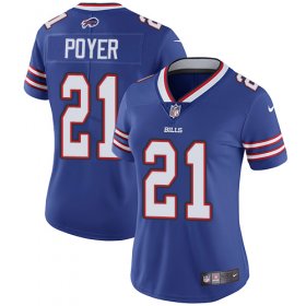 Wholesale Cheap Nike Bills #21 Jordan Poyer Royal Blue Team Color Women\'s Stitched NFL Vapor Untouchable Limited Jersey