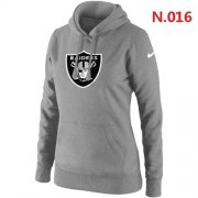 Wholesale Cheap Women's Las Vegas Raiders Logo Pullover Hoodie Grey