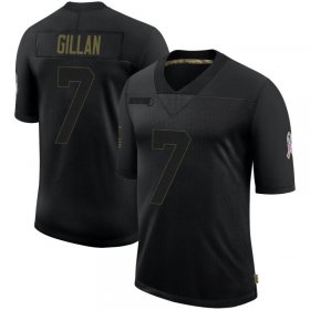 Wholesale Cheap Men\'s Cleveland Browns #7 Jamie Gillan Black Limited 2020 Salute To Service Nike Jersey