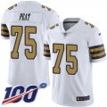 Wholesale Cheap Nike Saints #75 Andrus Peat White Youth Stitched NFL Limited Rush 100th Season Jersey